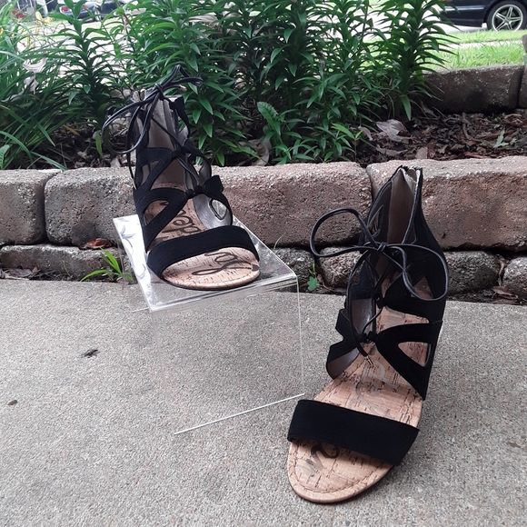 Sam Edelman Shoes - Sam Edelman Dean Black Suede Sandals Women's Sz 8